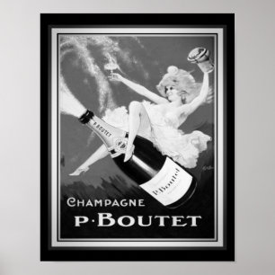 Werbeanzeige für Champagner "P. Boutet" aus den 19 Poster