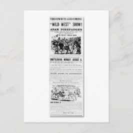 Werbeanzeige für Forepaugh's Wild West Postkarte