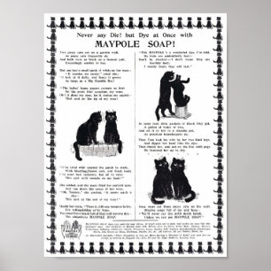 Werbeanzeige Maypole Seife, Louis Wain Poster