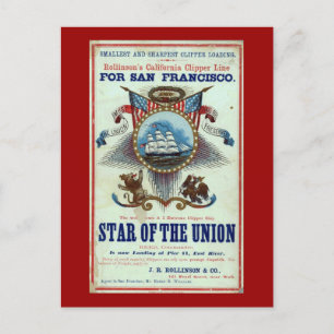 Werbeanzeige Vintage Star of Union Postkarte