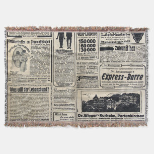Werbeanzeigen für antike deutsche Zeitungen 1917 Decke