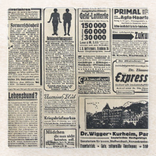 Werbeanzeigen für antike deutsche Zeitungen 1917 Glasuntersetzer