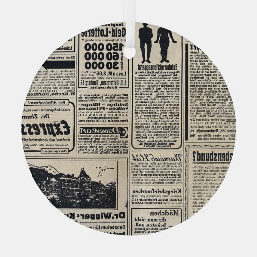 Werbeanzeigen für antike deutsche Zeitungen 1917 Ornament Aus Glas (Rückseite)