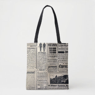 Werbeanzeigen für antike deutsche Zeitungen 1917 Tasche