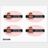 Werbeanzeiger für Bäckereien Ovaler Aufkleber (Blatt)