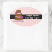 Werbeanzeiger für Bäckereien Ovaler Aufkleber (Tasche)