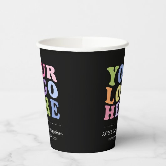 Werbeartikel auf keinen Fall, das Logo-Papier hinz Pappbecher (Links)