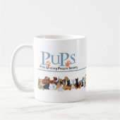 Werbeartikel für PUPs-Logos Kaffeetasse (Links)