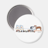 Werbeartikel für PUPs-Logos Magnet (Vorderseite/Rückseite)