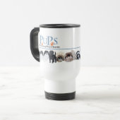 Werbeartikel für PUPs-Logos mit Tabby Cat Reisebecher (Vorderseite Links)