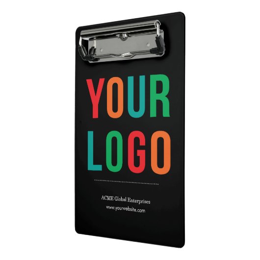 Werbeartikel: kein Minimum, Logo-Zwischenablage Mini Klemmbrett (Gewinkelt2)