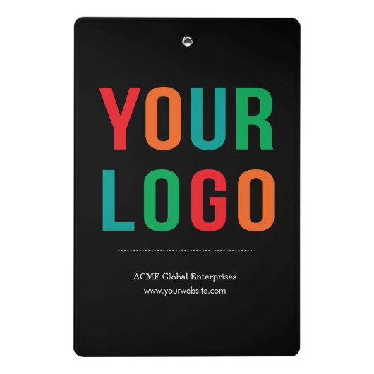 Werbeartikel: kein Minimum, Logo-Zwischenablage Mini Klemmbrett (Rückseite)