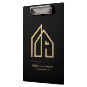 Werbeartikel Modernes Logo für Real Anwesen Klemmbrett (Links)