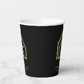 Werbeartikel Modernes reales Anwesen Pappbecher (Links)