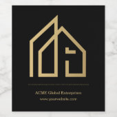 Werbeartikel Modernes reales Anwesen Weinetikett (Einzelnes Label)