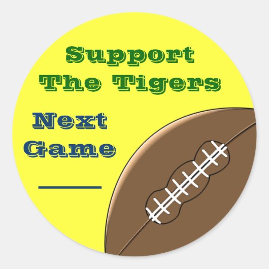 Werbeaufkleber für Fußball-Team Runder Aufkleber (Vorderseite)