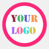 Werbeaufkleber für kundenspezifische Firmenlogo Runder Aufkleber (Vorderseite)