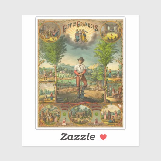 Werbeausdruck für Grange-Mitglieder Aufkleber (Blatt)