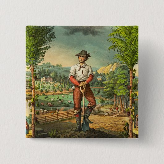 Werbeausdruck für Grange-Mitglieder Button (Vorderseite)