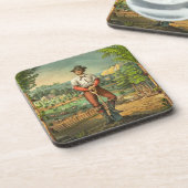 Werbeausdruck für Grange-Mitglieder Getränkeuntersetzer (Linke Seite)