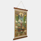 Werbeausdruck für Grange-Mitglieder Wandteppich Mit Holzrahmen (Gewinkelt)