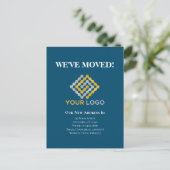 Werbeaussage Blue-Business-Logo-Postkarte Postkarte (Stehend Vorderseite)