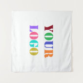 Werbebänder für kundenspezifische Firmenlogos Wandteppich (Vorderseite (Horizontal))