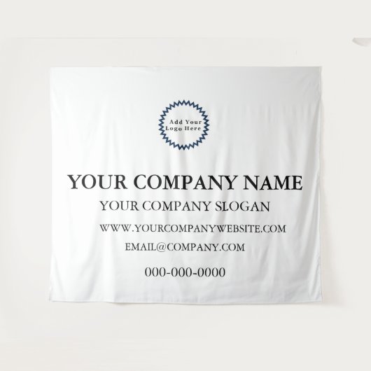 Werbebänder für kundenspezifische Firmenlogos Wandteppich (Vorderseite (Horizontal))