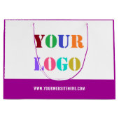 Werbebanner für benutzerdefinierte Logos Große Geschenktüte (Vorderseite)