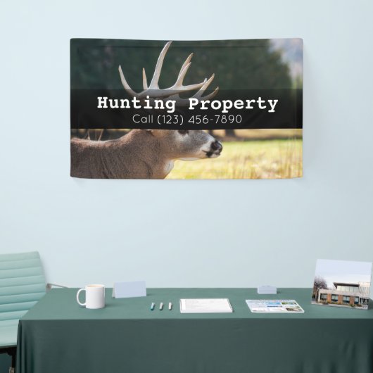 Werbebanner für die Jagdgesellschaft Banner (Messeveranstaltung)