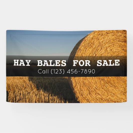 Werbebanner für Hay Bales für den Verkauf landwirt Banner (Horizontal)