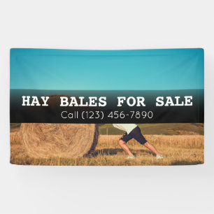 Werbebanner für Hay Bales für den Verkauf landwirt Banner