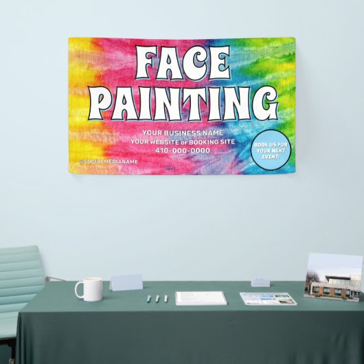 Werbebanner-Zeichen für das Gesicht Banner (Messeveranstaltung)