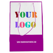 Werbebeutel für benutzerdefiniertes Firmenlogo Mittlere Geschenktüte (Vorderseite)