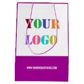 Werbebeutel für benutzerdefiniertes Firmenlogo Mittlere Geschenktüte (Rückseite)