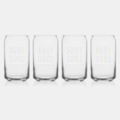 Werbebierglas mit Logo-Set von 4 Dosenglas (Hinten)