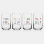 Werbebierglas mit Logo-Set von 4 Dosenglas (Vorderseite)