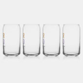 Werbebierglas mit Logo-Set von 4 Dosenglas (Links)