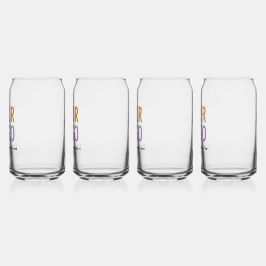 Werbebierglas mit Logo-Set von 4 Dosenglas (Links)