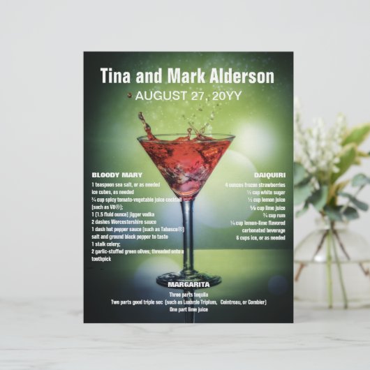 Werbeblatt für Barkeeper (Stehend Vorderseite)