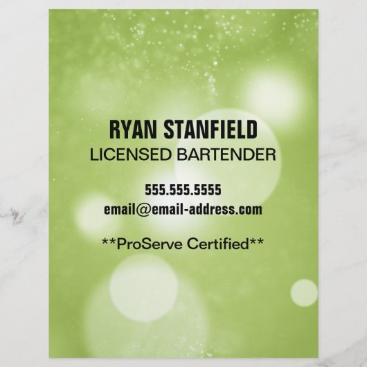 Werbeblatt für Barkeeper (Rückseite)