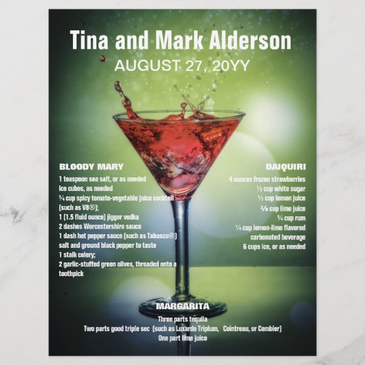 Werbeblatt für Barkeeper Flyer (Vorne)