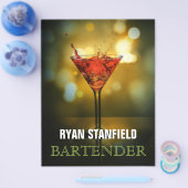 Werbeblatt für Barkeeper mit Inhaltsstoffen für Ge Flyer (Einzeln)