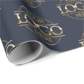 Werbeblau mit eigenem Firmenlogo Geschenkpapier (Rolleneckpunkt)