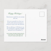 Werbebotschaft für Business-Logos Postkarte (Rückseite)