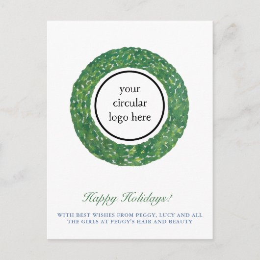 Werbebotschaft für Business-Logos Postkarte (Vorderseite)