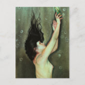 Werbebotschaft in Flasche Postkarte (Vorderseite)