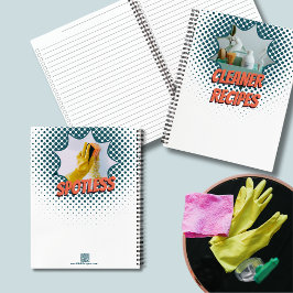 Werbebotschaften Blase Design Cleaner Rezept Notizblock