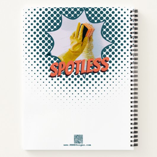 Werbebotschaften Blase Design Cleaner Rezept Notizblock (Rückseite)