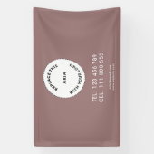Werbebranche Logo Einfach Braun Banner (Vertikal)